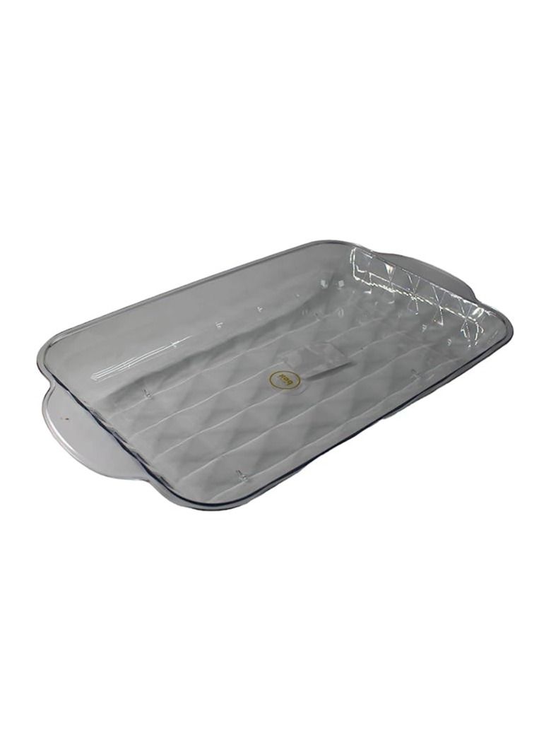 Spaceshoop 1 Pcs Rectangular Decorative Tray Cosmetic Storage Case, Acrylic Creative Multifunctional Plastic Food Storage Trays Food and Drink Trays, Storage Holder for Snack Food Dried Fruit  - Image 2