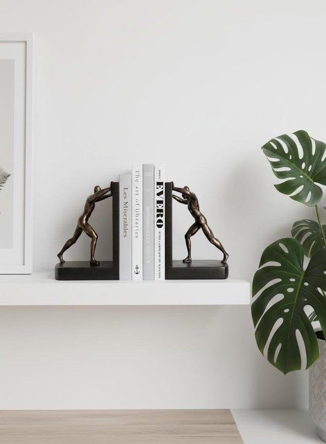 LIFFY Man Decorative Book Ends,7" Resin Non Skid Bookends for Heavy Books,Bookends for Shelves Decorative,Creative Shelf Decorations to Hold Books for Bookshelf,Home,Office,Study - Image 5