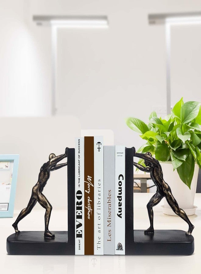 LIFFY Man Decorative Book Ends,7" Resin Non Skid Bookends for Heavy Books,Bookends for Shelves Decorative,Creative Shelf Decorations to Hold Books for Bookshelf,Home,Office,Study - Image 4