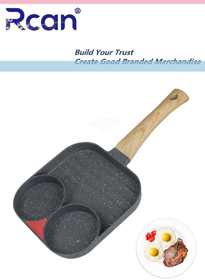 Rcan Egg Frying Pan,Non-Stick Egg Pan Pancake Pan Cake Pan Aluminium Breakfast Steak Fried Egg Burger Pan for Induction Hob Stove Gas  - Image 1