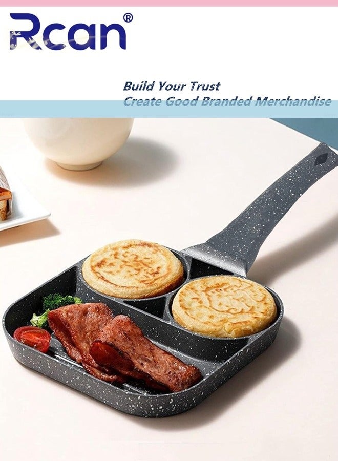 Rcan Egg Frying Pan,Non-Stick Egg Pan Pancake Pan Cake Pan Aluminium Breakfast Steak Fried Egg Burger Pan for Induction Hob Stove Gas  - Image 2