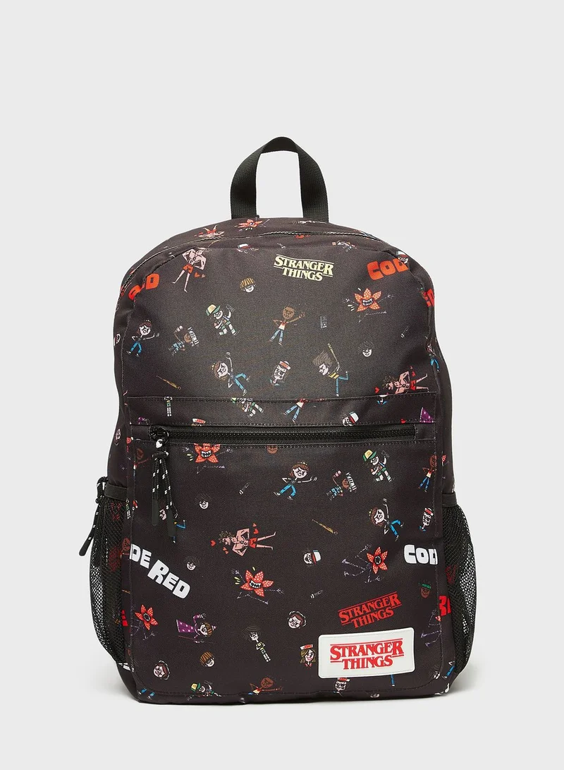 SP Characters All-Over Stranger Things Print Backpack