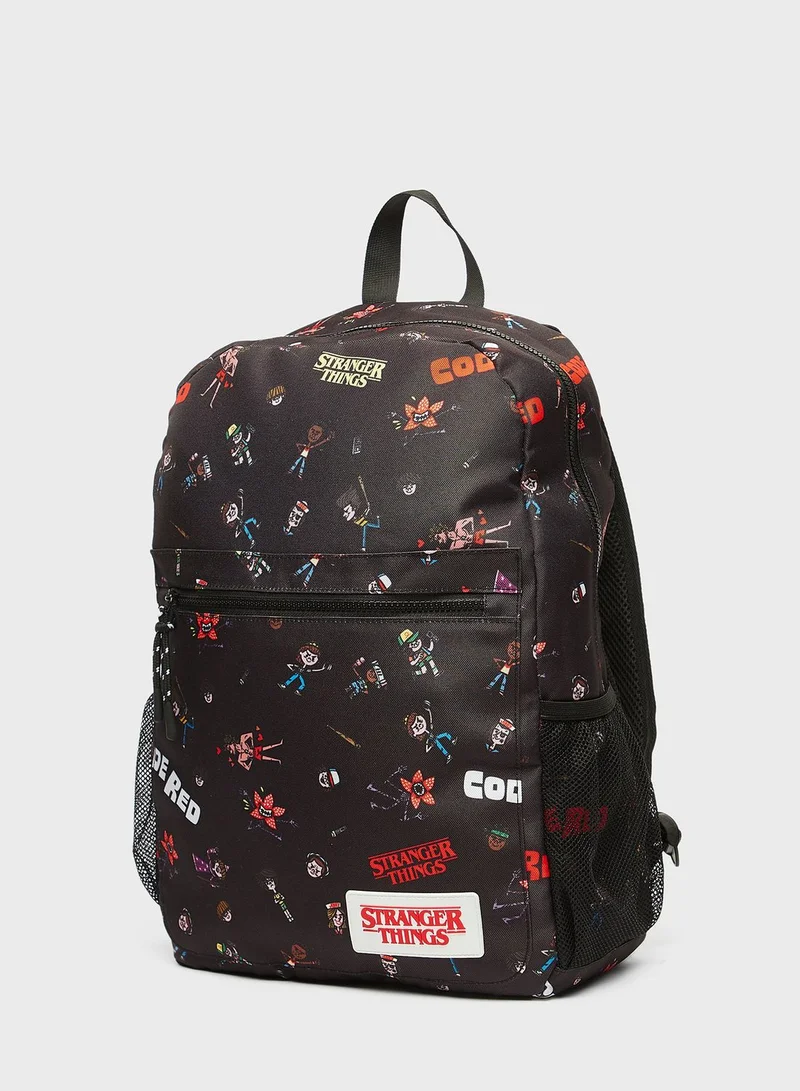 SP Characters All-Over Stranger Things Print Backpack