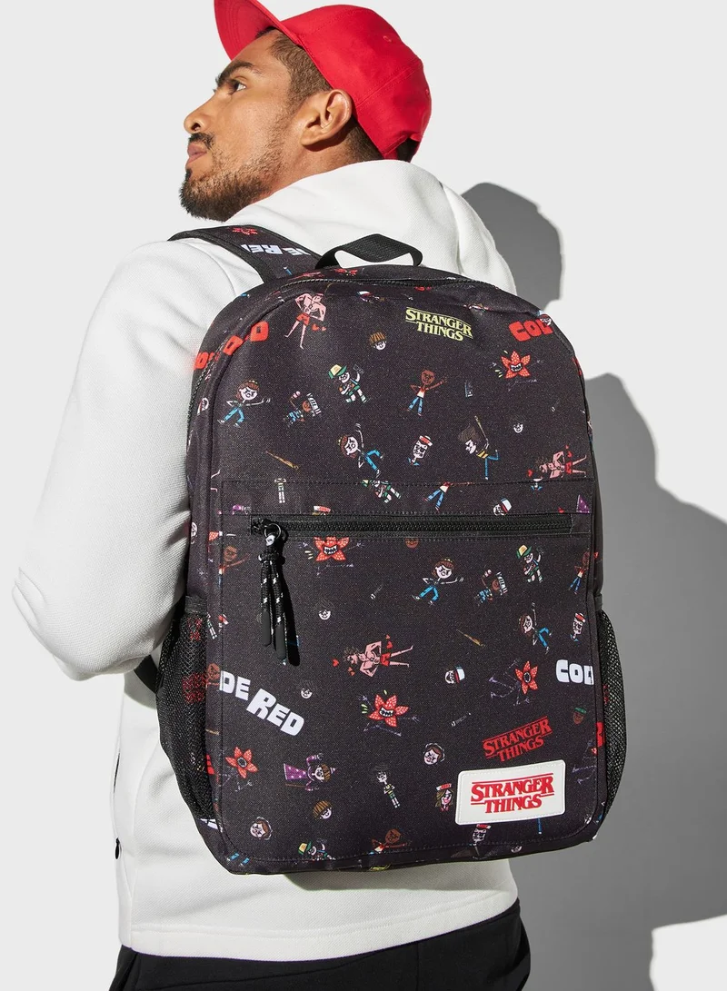 SP Characters All-Over Stranger Things Print Backpack