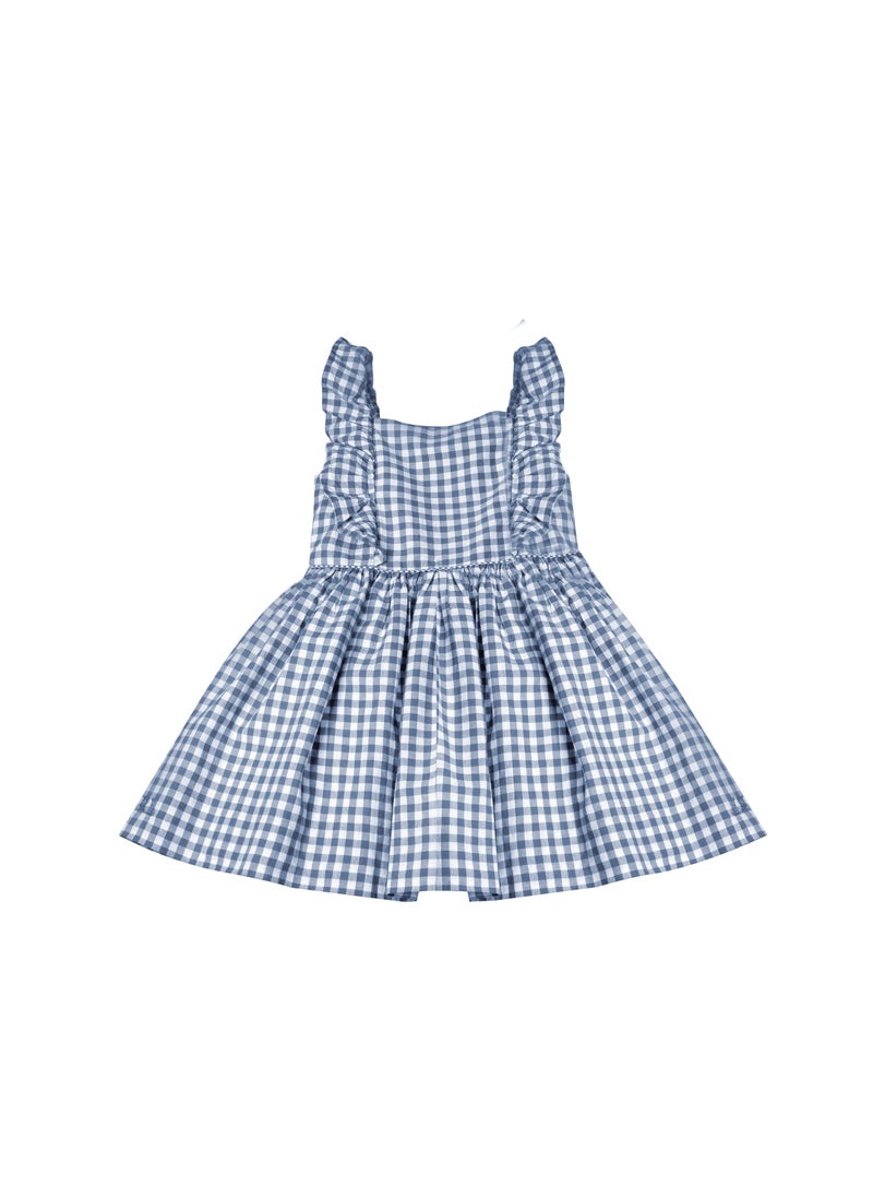 RALPH LAUREN - Ralph Lauren Kids Gingham Blue/White Dress - Size 2/2T - Image 1