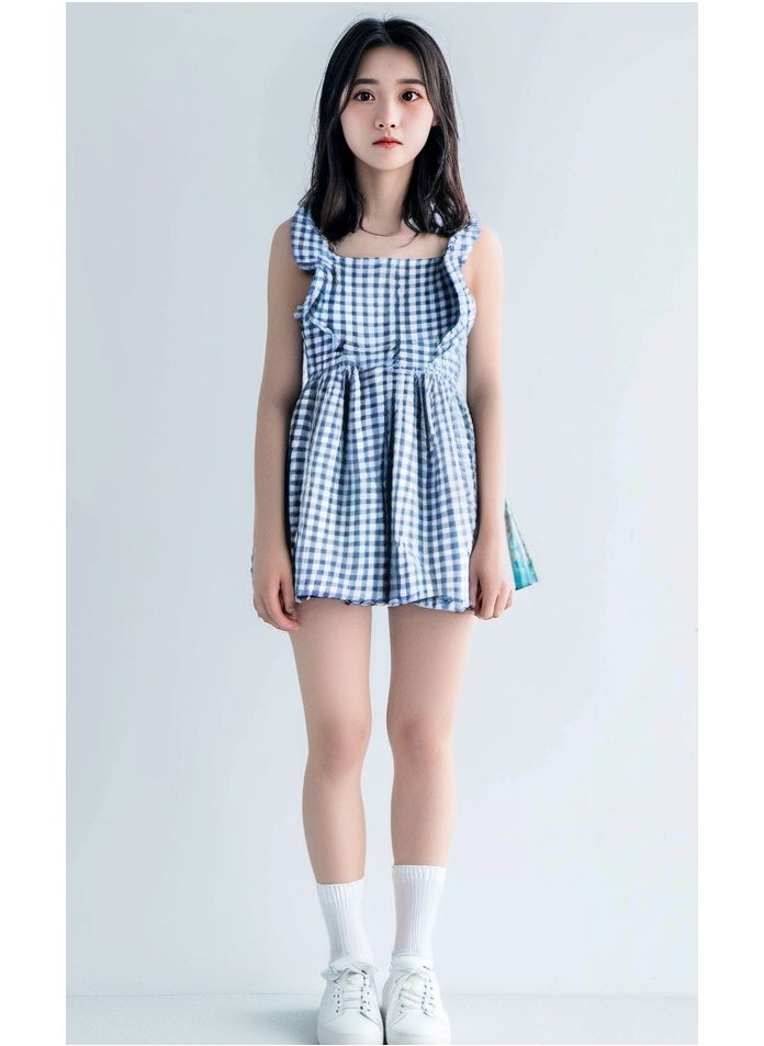 RALPH LAUREN - Ralph Lauren Kids Gingham Blue/White Dress - Size 2/2T - Image 1