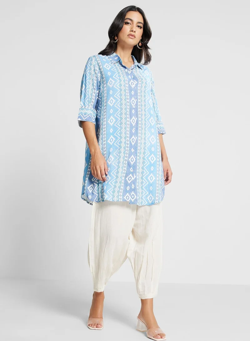 Biba Printed Button Down Tunic