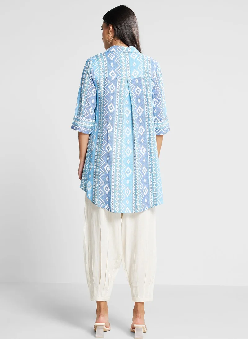 Biba Printed Button Down Tunic