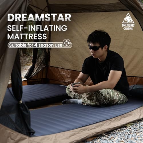 ONETIGRIS Dreamstar Single Air Mattress SelfInflating Sleeping Pad Foam for Camping Backpacking Car Trips Travels Air Bed with Patchup Kit - Image 3