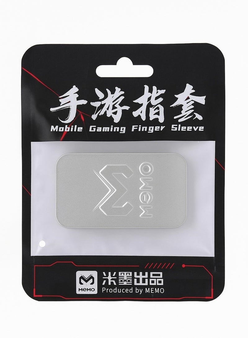 Memo 2 Silver-Gray Gaming Finger Gloves Paired With A strong Metal Storage Box for PUBG gaming etc