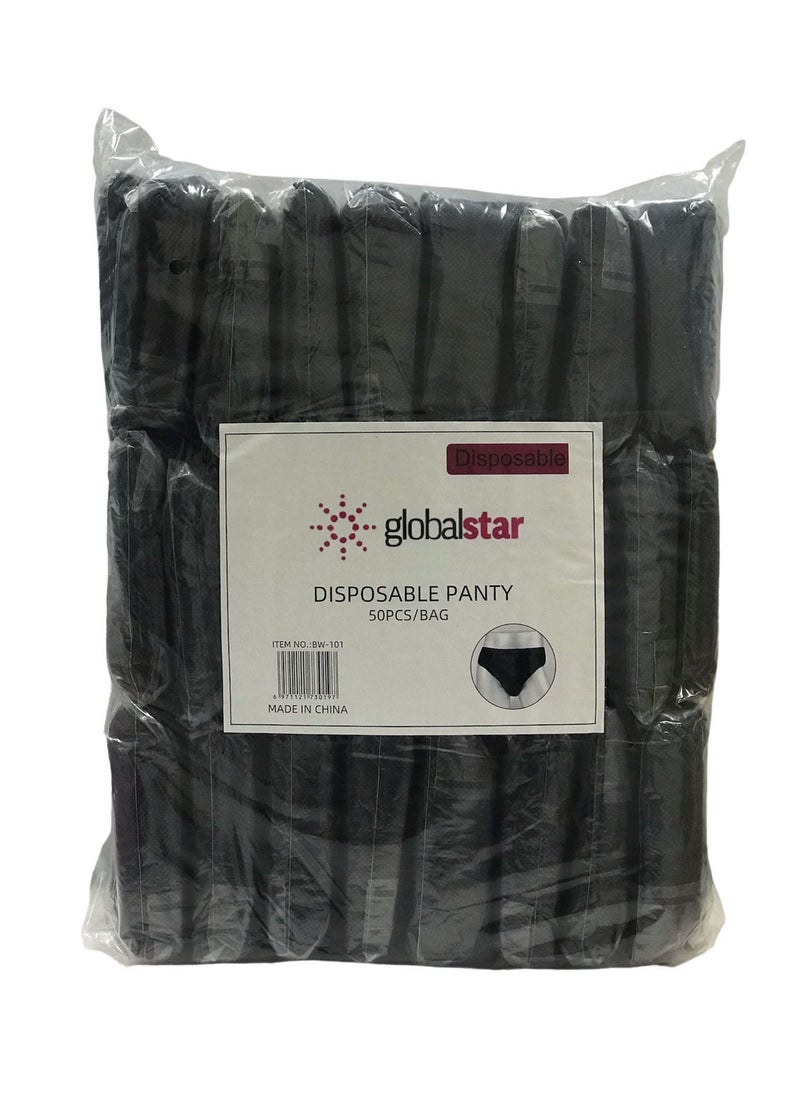 globalstar Globalstar Unisex Non Woven Disposable Underwear Panty Black 50pcs BW-101  - Image 3