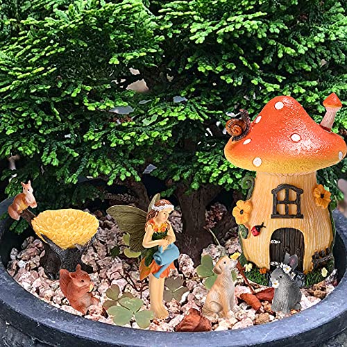 Sparkle Race Fairy Garden Accessories Kit with Miniature Figurines, Fairy Village Kit for Kids, Gnomes Garden Decorations, Outdoor & Indoor Ornaments - Image 4