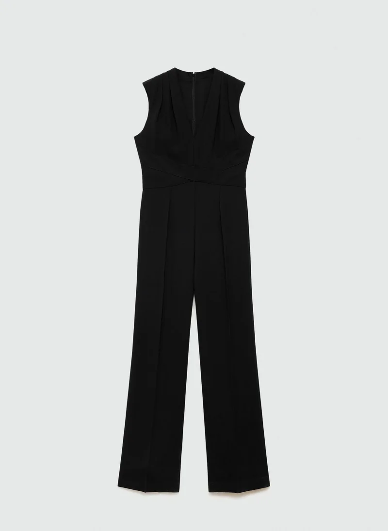 مانجو Long Jumpsuit With Crossover Detail