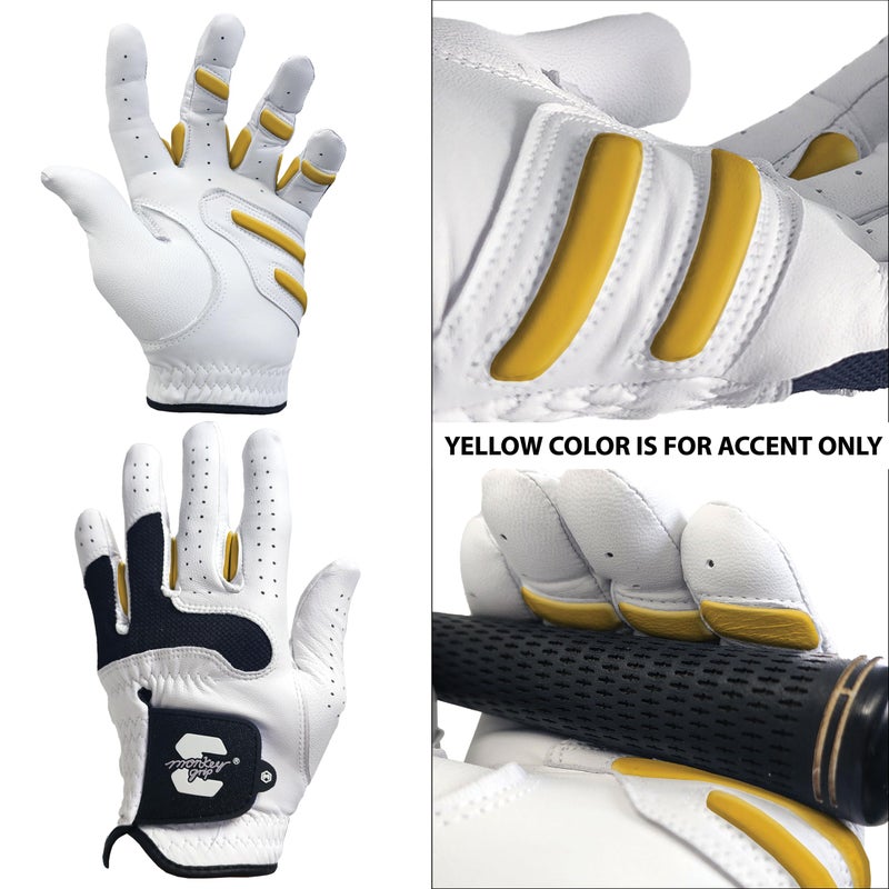 MONKEY GRIP Golf Glove Bearing Capacity Non silp No Slice pad Premium Lether Power Pad Left Hand (Man-Large) - Image 4