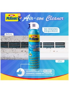 Mr McKenic Air Condition Cleaner AC Cleaner Self-Rinsing, No Harsh Chemicals & Eliminates up to 99.9999% harmful germs Mr Mckenic (374g)  - Image 3