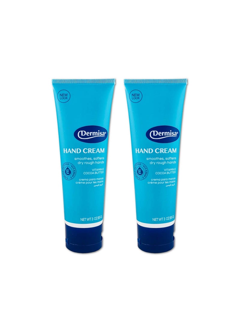 DERMISA Dermisa Hand Cream  Nourishing Formula For Dry Hands  Contains Cocoa Butter Collagen  VitaminE  3 OZ  Pack of 2 