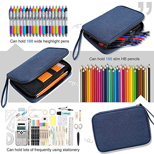 Zannaki Big Capacity Storage Pouch Marker Pen Pencil Case Simple Stationery Bag Box Art Tool & Sketch Storage Boxes for Bullet Journal Middle High School Office College Student Girl Women Adult Teen - Image 2