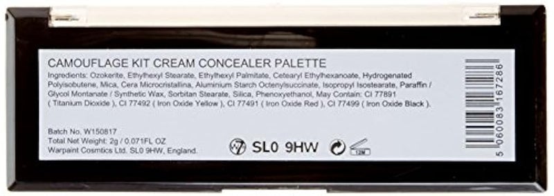 W7 Camouflage Kit Cream Eye Concealer Palette - Image 2