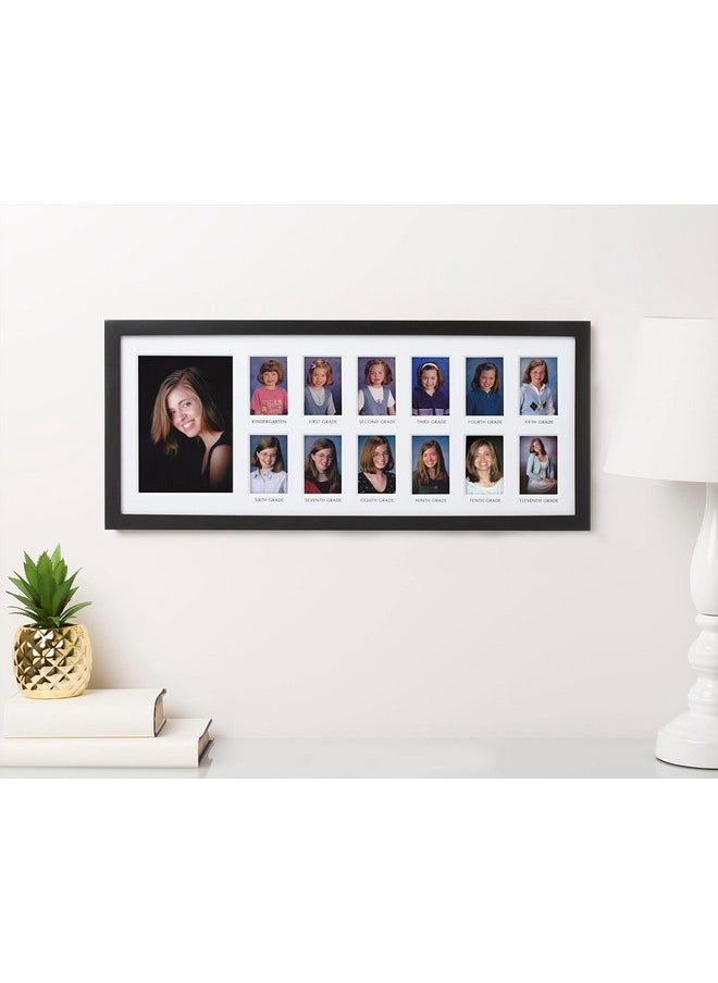 pearhead Pearhead School Days Graduation Frame, Celebrate Milestones By Sharing Photos from Kindergarten to Graduation, Graduation Party Decor, K-12 School Picture Frame, Wall Mount, 13 Photos  - Image 2