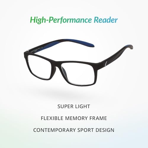 SPORTEX SAV Men's AR4163 Reading Glasses - Flexible, Durable, Lightweight, High-Performance Readers For Men - Image 2