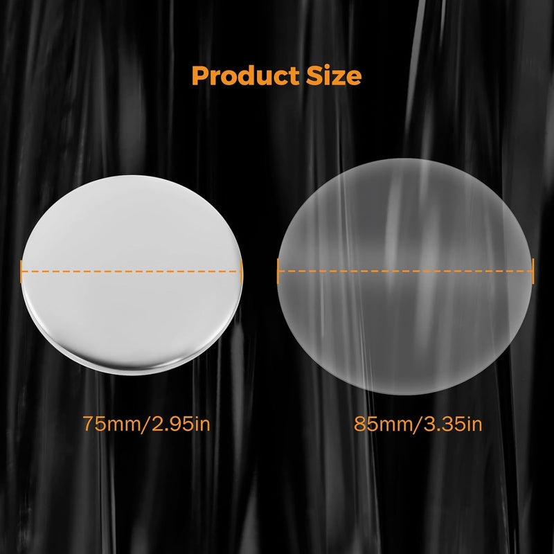 BEAMNOVA 100 Sets of Pocket Mirrors 75mm / 2.95 in (Approx. 3 inch) Round Button Parts Supplies for Button Maker Machine - Image 5