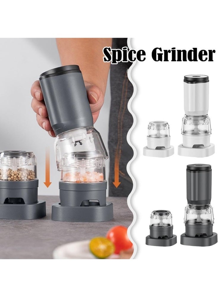 Bukela Electric Salt And Pepper Grinder Set, USB Rechargeable, Automatic Salt Pepper Mill Grinder, Adjustable Coarseness Shakers, One-Hand Operation For Kitchen - Image 5