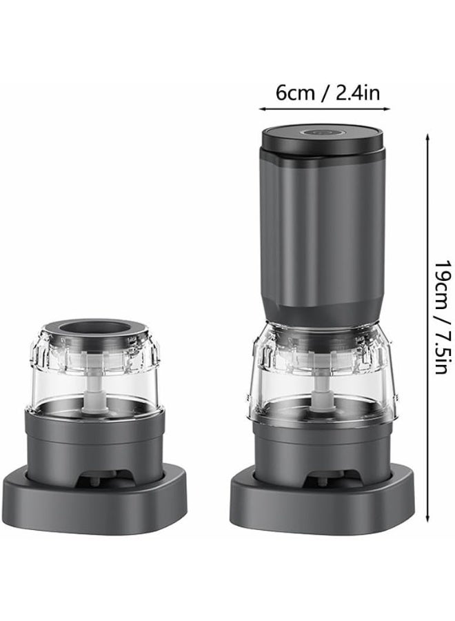 Bukela Electric Salt And Pepper Grinder Set, USB Rechargeable, Automatic Salt Pepper Mill Grinder, Adjustable Coarseness Shakers, One-Hand Operation For Kitchen - Image 2
