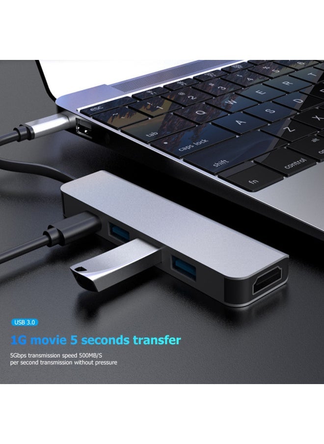 Type C To Hdmi 4K Usb3.0 Pd Expansion Dock Mobile Phone Laptop All-in-one Hub-Number Of Interfaces:Five In One (paragraph A) - Image 4
