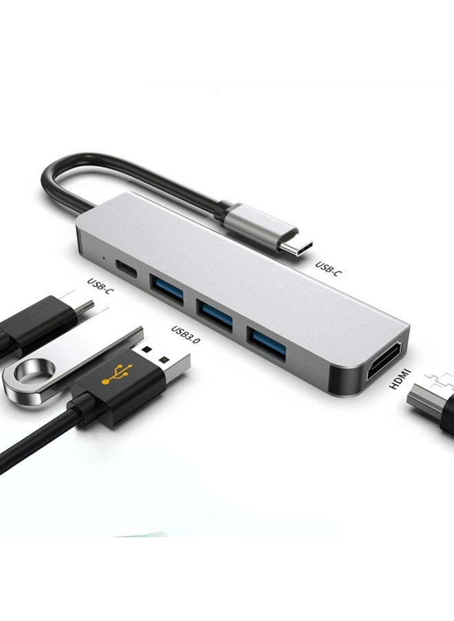 Type C To Hdmi 4K Usb3.0 Pd Expansion Dock Mobile Phone Laptop All-in-one Hub-Number Of Interfaces:Five In One (paragraph A) - Image 2