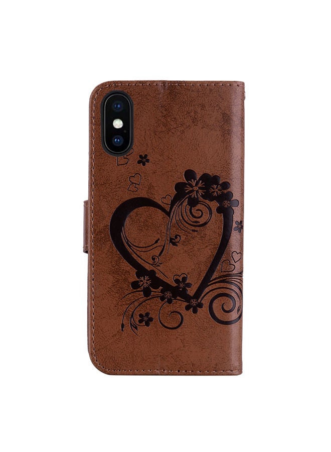 NIBEMINENT Protective Wallet Cards Case Cover For Apple iPhone XS Max Brown  - Image 2