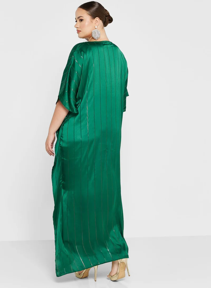 Maison Arabelle Curve Lace Detail Jalabiya