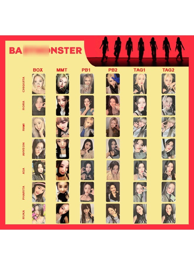 NIBEMINENT 7 Pcs Kpop BABYMONSTER BABYMONS7ER Lomo Cards Card For Fans Collection Gifts - Image 2