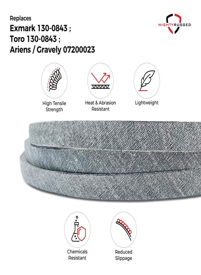 MightyRugged 130-0843 Torro Belt Replacement - Belt Length 144.4" - Durable, Heavy Duty, Aramid Cord Deck Belt Repalcement for 130-0843, 07200023 - Compatible with Time Cutter and Exmark Models - Image 4