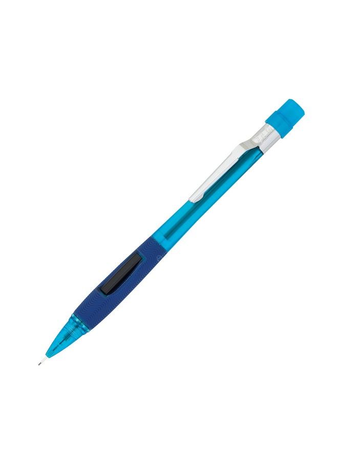 Pentel Quicker Clicker Automatic Pencil 0.5Mm Lead Size Transparent Blue Barrel Box Of 12 (Pd345Tc) - Image 3