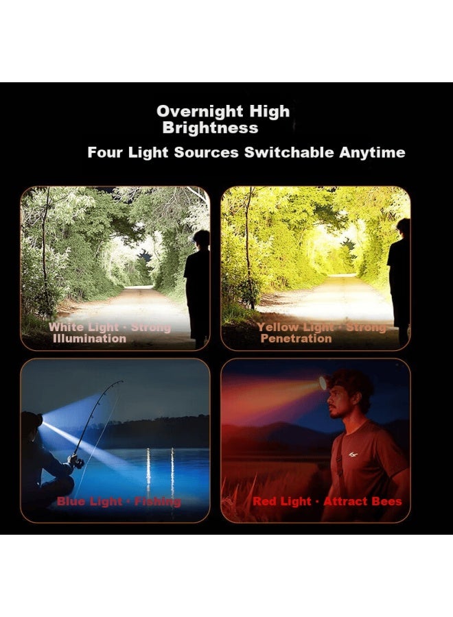 Tcl Outdoor Headlamp Long Battery Life 100 Hours Head-worn High Brightness Worksite Night Fishing Hiking Mountaineering Sensor - Image 2