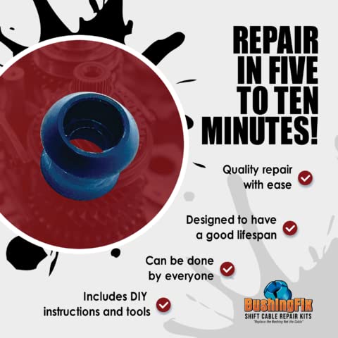 BushingFix.com BushingFix SA1KIT Automatic Transmission Shift Cable Bushing Repair Kit, Transmission Repair Kit for Shift Bushing Fits Saturn L Models, Easily Repair Your Loose or Sloppy Bushing - Image 3