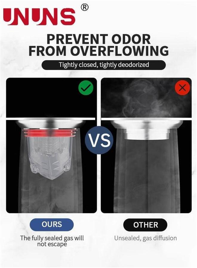 UNUNS 2PCS Shower Floor Drain Backflow Preventer One Way Valve Sewer Core Magnetic Insert Plug Oversized Pop Up Bathroom Stopper  - Image 2