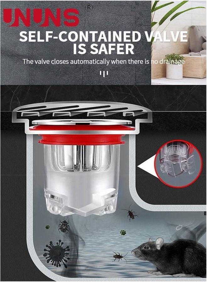UNUNS 2PCS Shower Floor Drain Backflow Preventer One Way Valve Sewer Core Magnetic Insert Plug Oversized Pop Up Bathroom Stopper  - Image 3