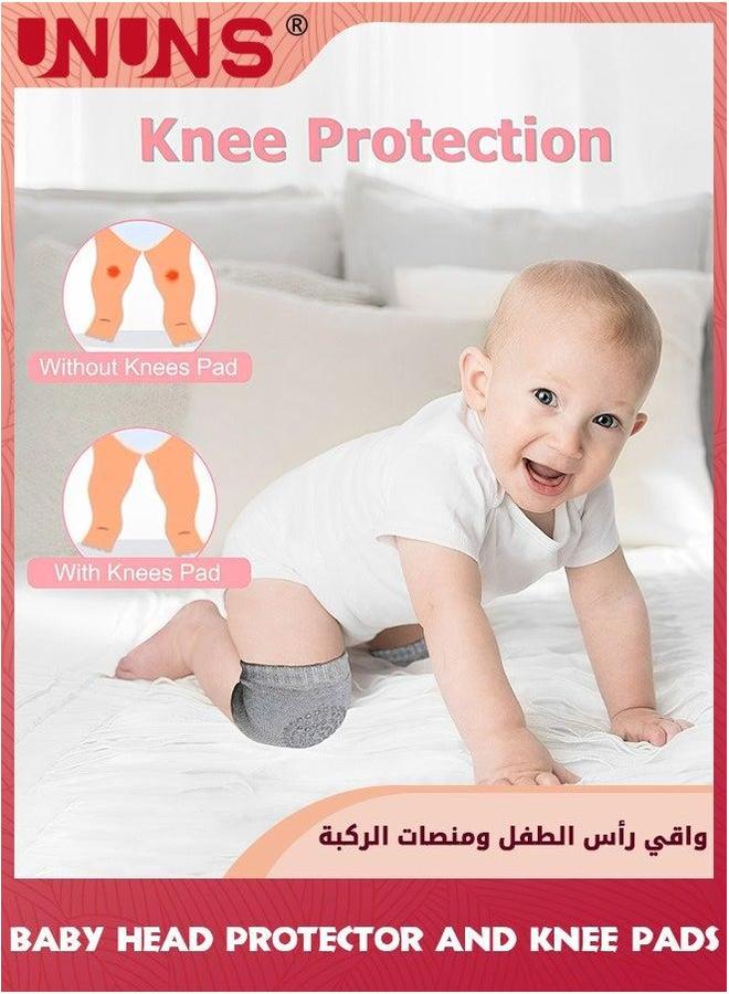 UNUNS Baby Head Protector And Knee Pads Set,Toddlers Safety Pad Cushion Adjustable Backpack For Crawling Walking,Backpack Back Protection,Elephant  - Image 4