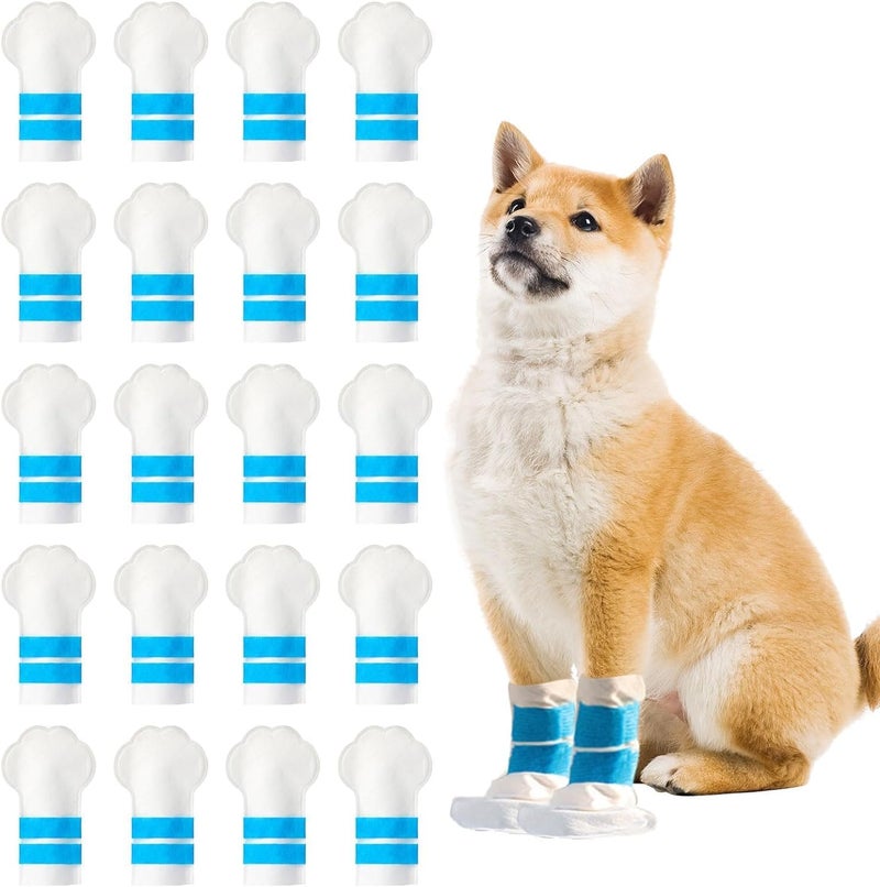 Disposable Dog Shoes, Waterproof Dirt-Proof Outdoor Dog Rain Boots, with Adjustable Straps, for Paw Protection, for Small to Medium Large Dogs, 20Pcs, Medium - Image 1