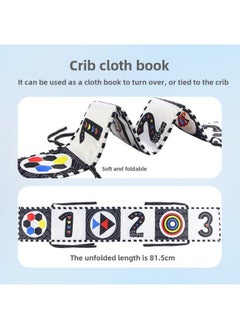 Generic Export Children's Educational Early Education Toys Infant Black And White Color Bed Walls Ha-ha Mirror Cloth Book Bed Walls Toys-Color:Black And White 6969-1 Opp Bag  - Image 5