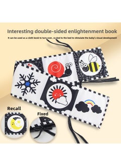 Generic Export Children's Educational Early Education Toys Infant Black And White Color Bed Walls Ha-ha Mirror Cloth Book Bed Walls Toys-Color:Black And White 6969-1 Opp Bag  - Image 4