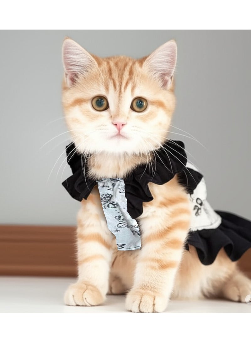 A.M Spring and Summer Dog French Dress High-end Thin Small Dog Yorkshire Terrier Chihuahua Teddy Poodle Puppy Kitten - Image 1