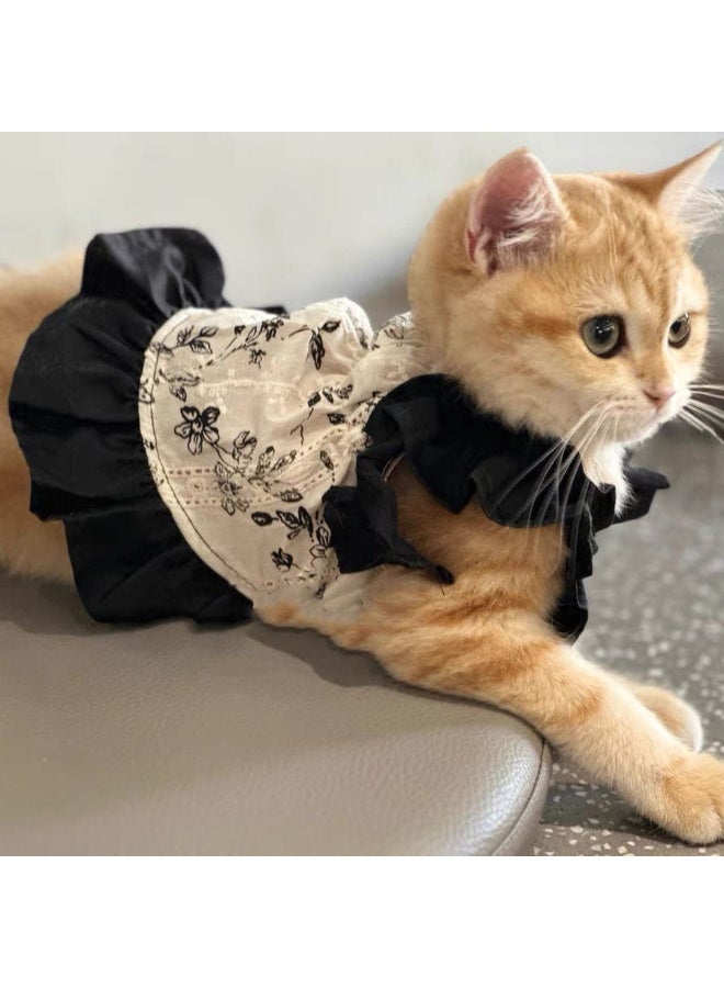 A.M Spring and Summer Dog French Dress High-end Thin Small Dog Yorkshire Terrier Chihuahua Teddy Poodle Puppy Kitten - Image 3