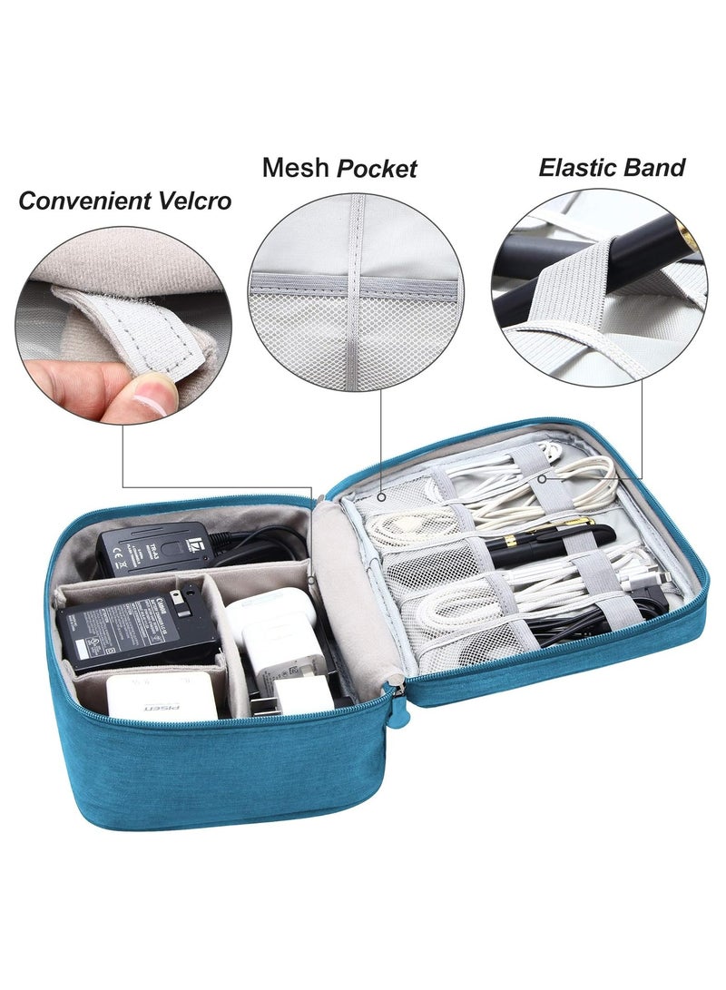 Oasisgalore Electronics Organizer Travel Universal Cable Organizer Bag Waterproof Electronics Accessories Storage Cases for Cable, Charger, Phone, USB, SD Card, Hard Drives, Power Bank, Cords  - Image 3