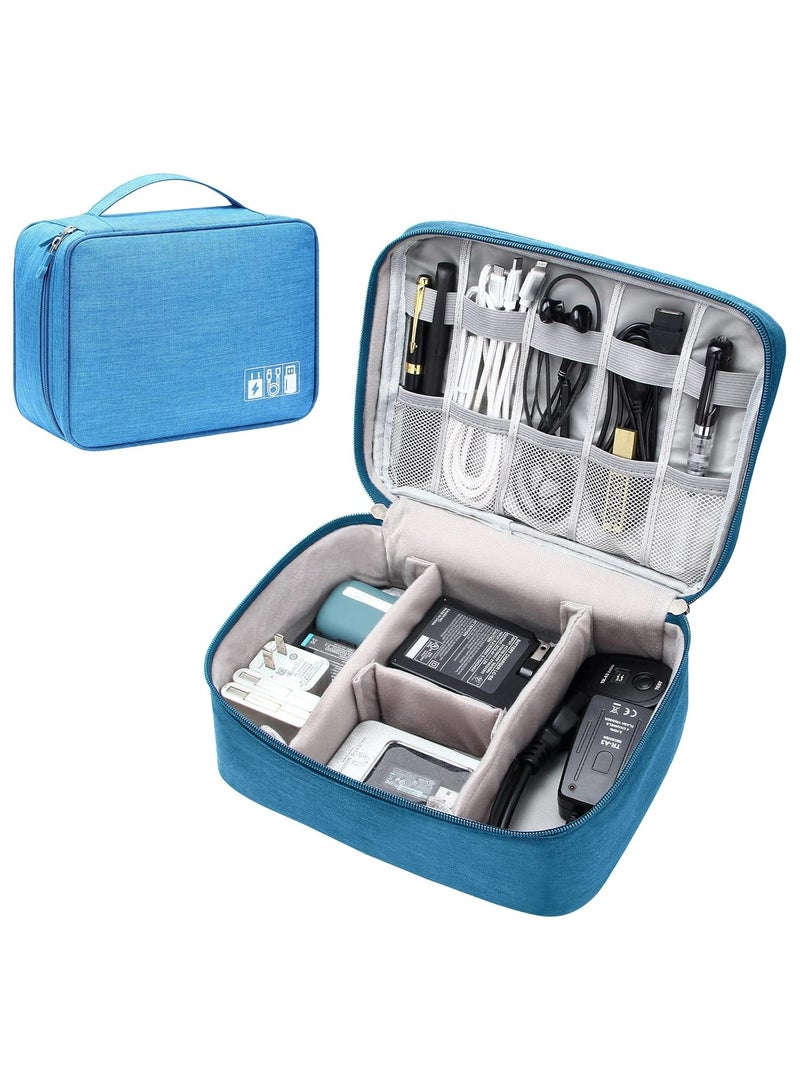 Oasisgalore Electronics Organizer Travel Universal Cable Organizer Bag Waterproof Electronics Accessories Storage Cases for Cable, Charger, Phone, USB, SD Card, Hard Drives, Power Bank, Cords  - Image 1