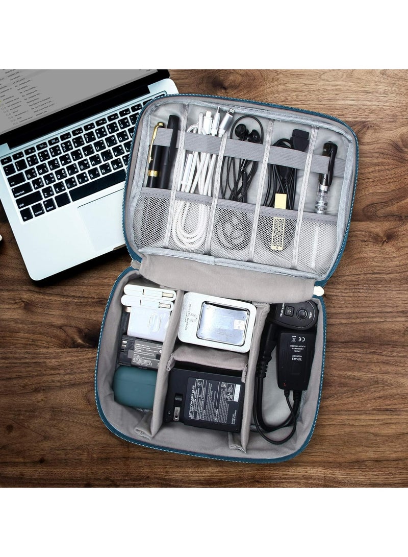 Oasisgalore Electronics Organizer Travel Universal Cable Organizer Bag Waterproof Electronics Accessories Storage Cases for Cable, Charger, Phone, USB, SD Card, Hard Drives, Power Bank, Cords  - Image 5