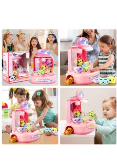 SYOSI Claw Machine for Kids,Electronic Arcade Game Indoor Toy with Music Light, Mini Vending Machine Girl Toys, Candy Grabber Toys,Suitable for 3 5 6 7 9 year old Kids Birthday Gift (6 Mini Dolls)  - Image 4