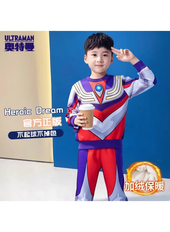 Ultraman Tiga Ultraman Boys' Fleece Crewneck Sweatshirt Set 140cm