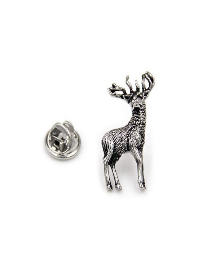 Vcufflinks Standing Stag Deer Hunting Shoot Stags Game Brooch Lapel Pin - Image 1